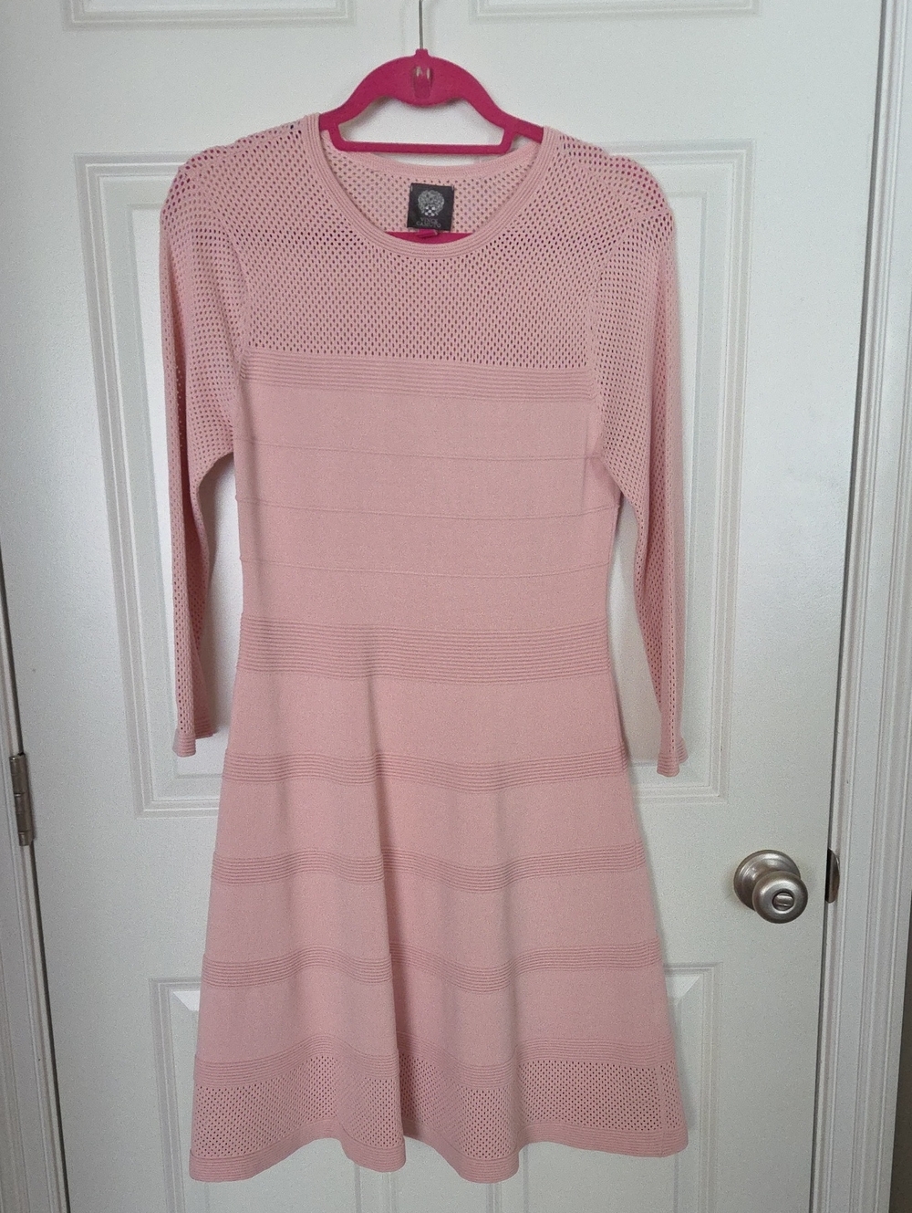 Vince Camuto Blush Pink Fit And Flare Dress - Picture 2 of 6
